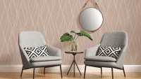 papier peint en vinyle beige à rayures modernes trendwall 331