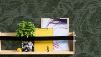 Papier peint en vinyle Greenery A.S. Création country style leaves green black 193