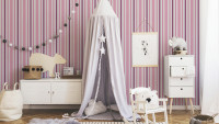 Papier peint Garçons & Filles 6 A.S. Création modern children wallpaper pink purple white 319