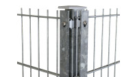Poteaux d'angle de type F Galvanisés à chaud pour clôture à double maille