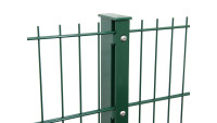 Poteaux de clôture de type F vert mousse pour clôture à double maille