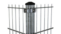Poteaux d'angle type P Galvanisés à chaud pour clôture à double maille