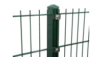 Poteau de clôture de type P vert mousse pour clôture à double maille