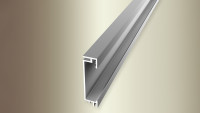 planeo Plinthe en aluminium 059 argent - 2500 x 15 x 60 mm