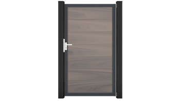 planeo Gardence Strong XL - Porte universelle composite Anthracite avec cadre aluminium Anthracite 180x100x4cm