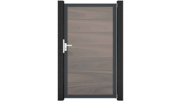 planeo Gardence Strong XL - Porte universelle composite Bi-Color avec cadre aluminium Anthracite 180x150x4cm