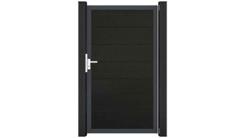 planeo Gardence Strong XL - Porte universelle composite Noir avec cadre aluminium Anthracite 180x150x4cm