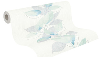 Papier peint vinyle Attractive Fleurs & Nature Vert Vintage 151