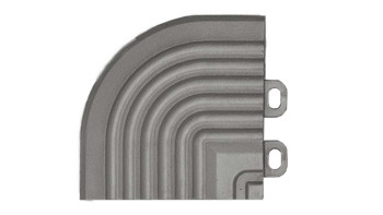 planeo élément d'angle pour carreaux de terrasse à clipser 40 x 40 cm - gris foncé