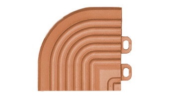 planeo élément d'angle pour carreaux de terrasse à clipser 40 x 40 cm - terracotta