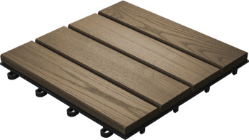 planeo carreau de terrasse en bois - Frêne lisse 30x30 cm - 6 pcs.
