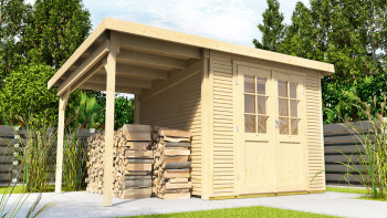 planeo abri de jardin - Maison système Pulti Softline avec toit latéral 1,5m
