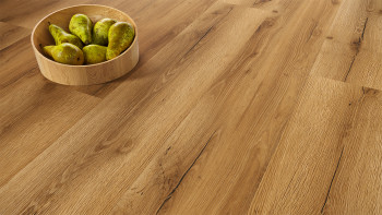 planeo Vinyle à clic rigide - SolutionX 2in1 BigSize Atelier Oak Plancher XL de 1,83 m de long | Isolation phonique intégrée (ECF-BS-85)