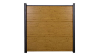 planeo Basic - clôture à composer PVC carré chêne naturel 180 x 180 cm