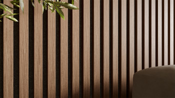 planeo Panneau mural acoustique ISO - chêne brun 240x60cm