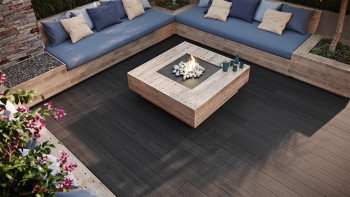 planeo terrasse composite - lame massive Chêne Carbone structure bois 