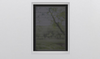 planeo Moustiquaire plissée noir 80 x 120 cm