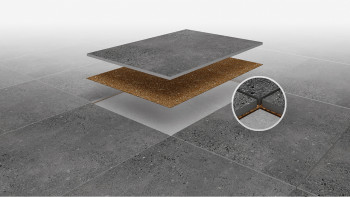 planeo DIYTile carrelage intérieur sol béton - 30 x 60 x 12,5 mm brun PT
