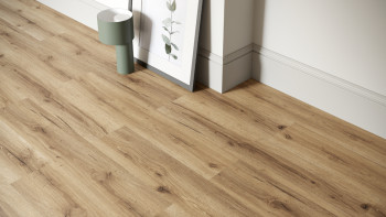 planeo rigide Sol PVC clipsable - SolutionX 2in1 Chêne Naturel Rustique | Isolation phonique intégrée (ECF-0092)
