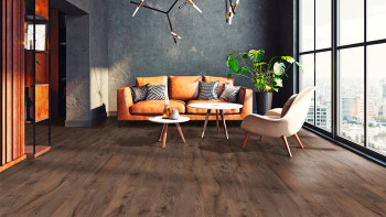 planeo Vinyle à coller - Woodcroft Rustic Brown (ES-V-WRB)