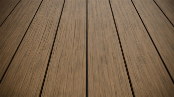 planeo AntikWood Lame de terrasse WPC massif - marron clair 3m vieilli à l'ancienne