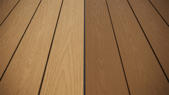 planeo CoEXWood Lame de terrasse WPC massif enrobé - Sable/Caramel 3m structuré