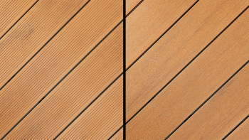 Planche de terrasse planeo WPC - Ambiento chêne brun légèrement brossé/finement strié