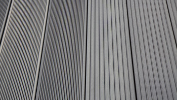planeo TitanWood - Planche massive grise rainurée/cannelée