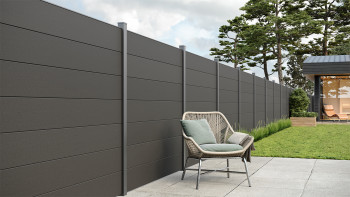 planeo Gardence Strong XL - Clôture composite à emboîter standard gris Anthracite