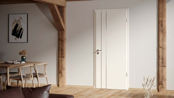 planeo Porte intérieure laquée Laque 2.0 - Lenno 9016 Laque blanche