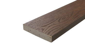 planeo Authoria PureBoard Plancher de terrasse massif - Chêne brun antique 3.6m structuré