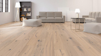 planeo parquet - Chêne country brossé huilé naturel blanc