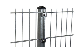 Piquets de clôture de type P galvanisés à chaud pour clôture à double maille - hauteur de la clôture 1030 mm
