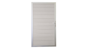 planeo Gardence Strong - Porte composite universelle Bi-Color Blanc avec cadre aluminium