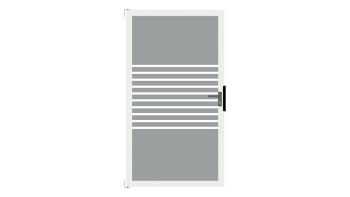 planeo Gardence Flair - Porte DIN droite bandes avec Cadre aluminium Anthracite 100x180cm