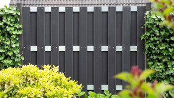 clôture préfabriquée planeo - carré anthracite 180 x 180cm