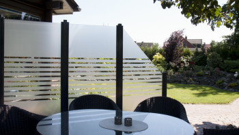 planeo Ambiente - écran d'intimité en verre, bande verticale 90 x 180 cm