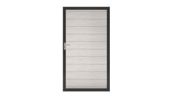 planeo Gardence Strong - Porte composite universelle Bi-Color Sable avec cadre aluminium Anthracite