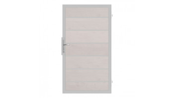 planeo Gardence Deluxe - Porte universelle composite Bi-Color Blanc avec cadre aluminium