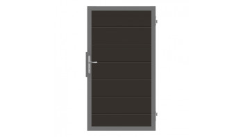 planeo Gardence Strong XL - Porte universelle composite gris Anthracite avec cadre en aluminium Anthracite