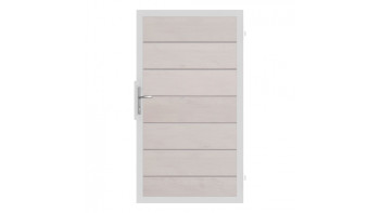 planeo Gardence Strong XL - Porte universelle composite Bi-Color blanche avec cadre aluminium