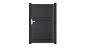 planeo Gardence Strong - Porte composite universelle Anthracite avec cadre aluminium Anthracite