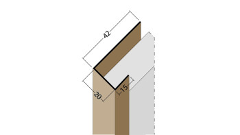 planeo protect profilé de finition - AP Logement de 20mm Longueur de 5000mm blanc