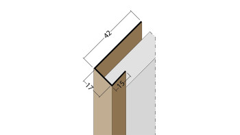 planeo protect profilé de finition - AP 17mm logement 5000mm longueur brun