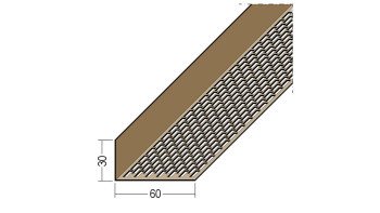 planeo protect cornière de ventilation - LÜW 30x60x2500mm brun