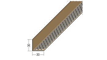 planeo protect cornière de ventilation - LÜW 30x30x2500mm brun