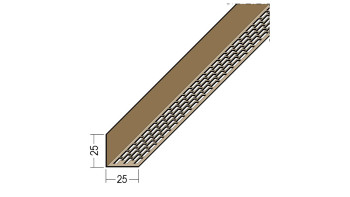 planeo protect profilé d'angle de ventilation - LÜW 25x25x2500mm - noir