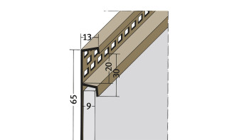 planeo protect profilé d'aération de gouttière - TL 9mm logement 2500mm longueur brun