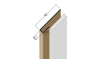 planeo protect profilé de finition - AP Logement de 6,5mm Longueur 5000mm blanc