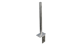 planeo Gardence Metallic - GJ 48 Console en pierre en L 16 x 12 x 60 cm à cheviller avec adaptateur de montage intégré et vis à tête fraisée M8 x 35 mm